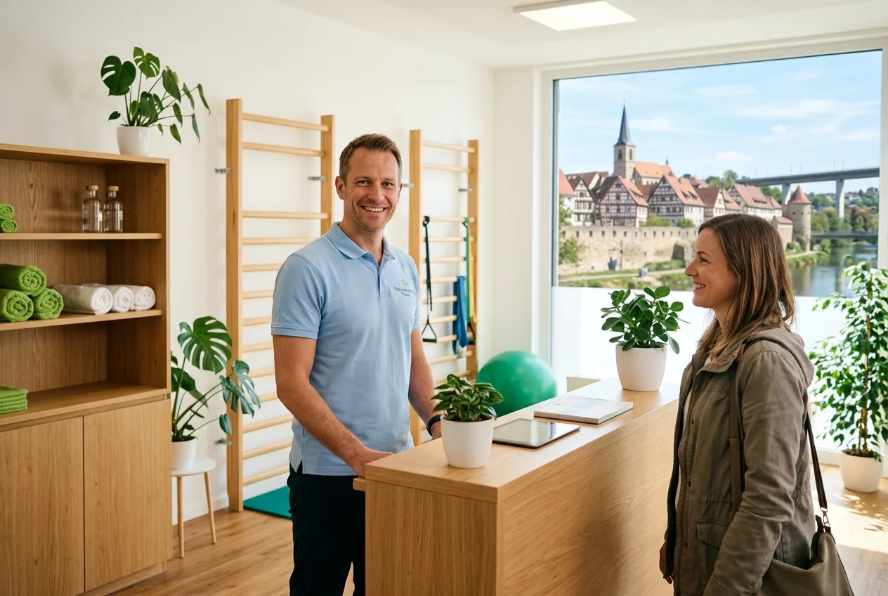 Illustration: Physiotherapie-Praxis in Bietigheim-Bissingen – Praxis-Website von NK IT Service