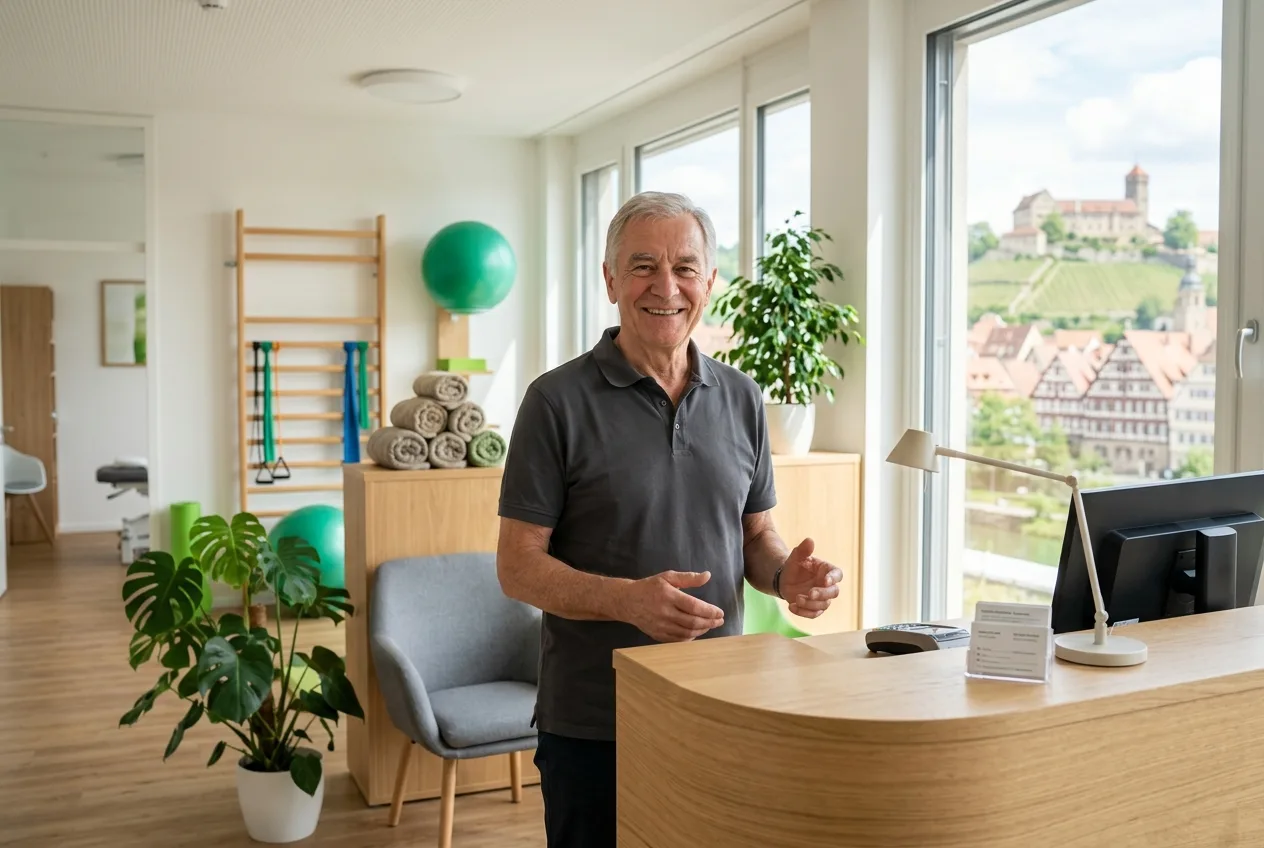 Illustration: Physiotherapie-Praxis in Esslingen am Neckar – Praxis-Website von NK IT Service