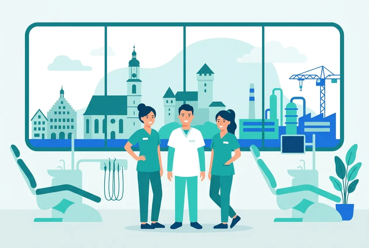 Illustration: Zahnarztpraxis in Biberach an der Riss – Praxis-Website von NK IT Service