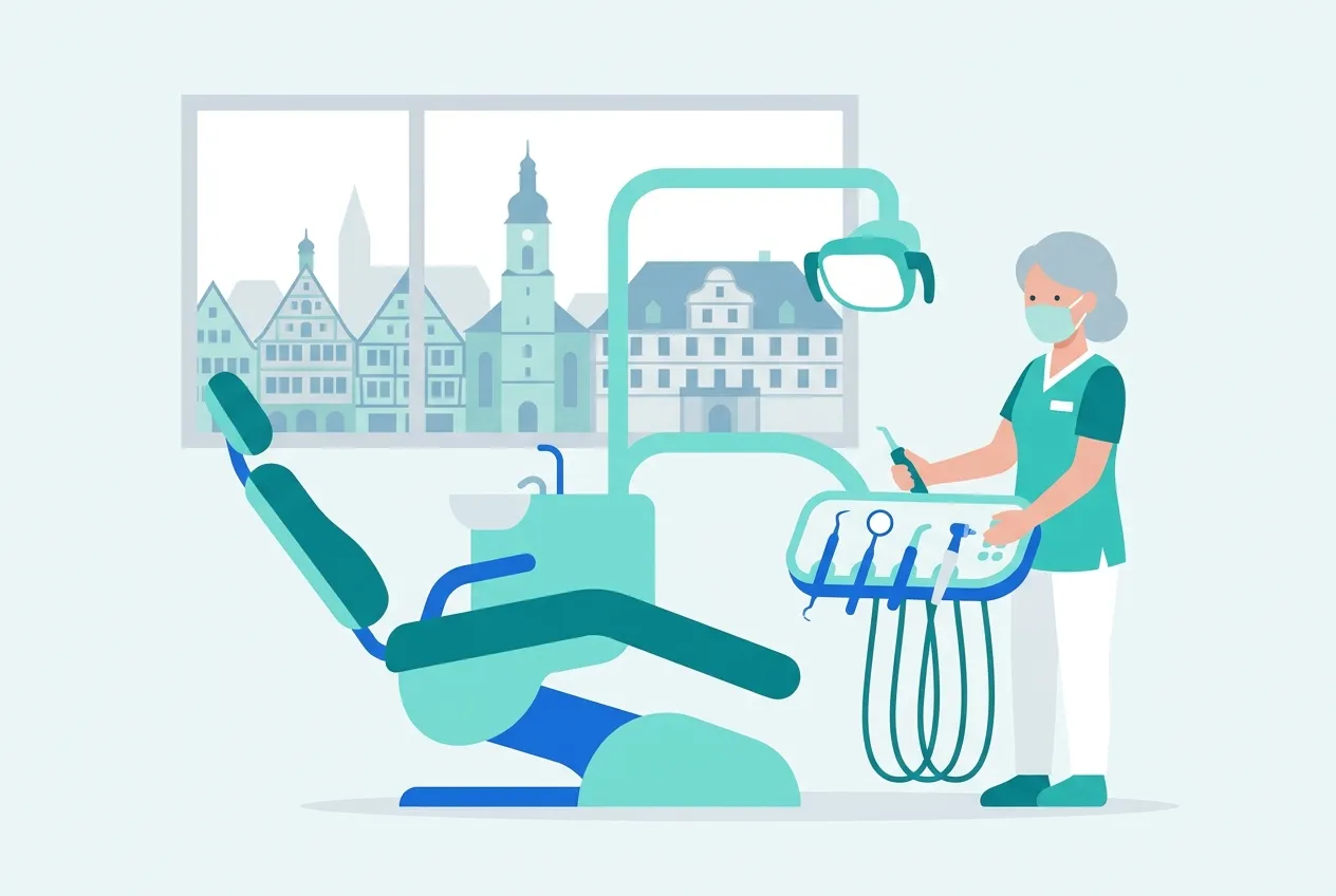 Illustration: Zahnarztpraxis in Bretten – Praxis-Website von NK IT Service