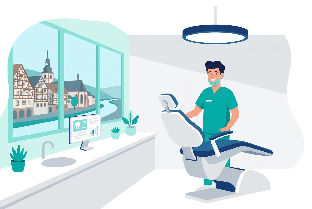 Illustration: Zahnarztpraxis in Eberbach – Praxis-Website von NK IT Service