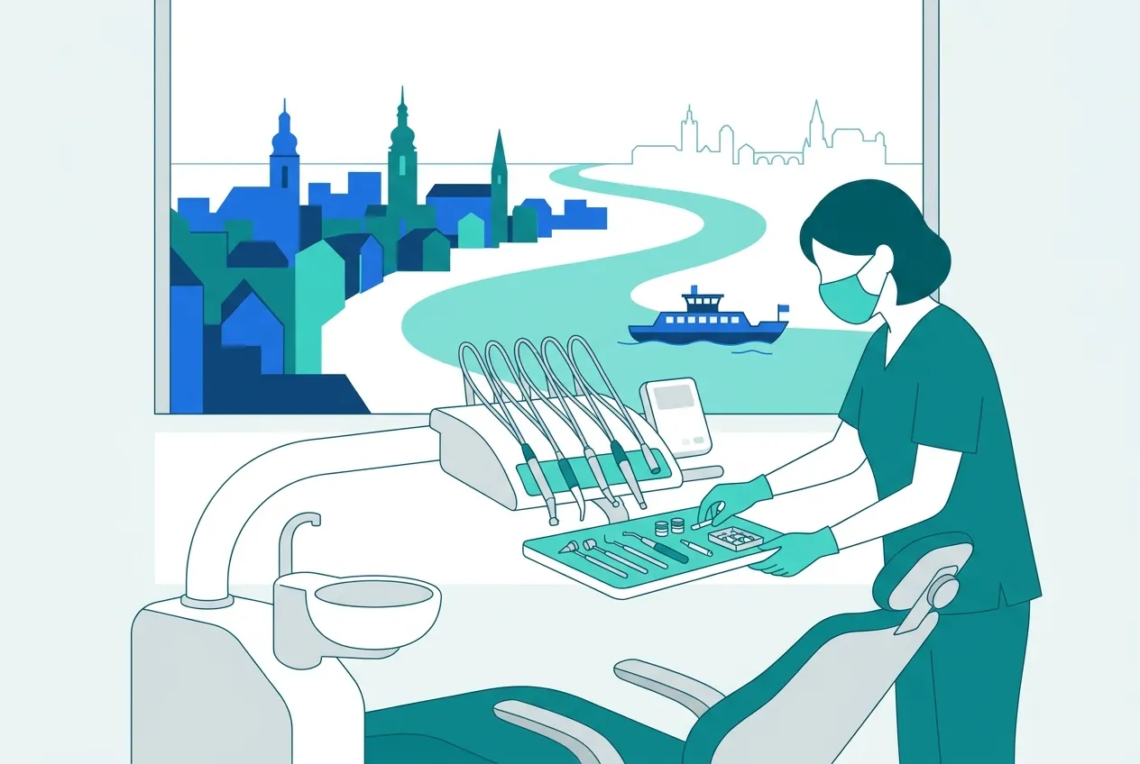 Illustration: Zahnarztpraxis in Edingen-Neckarhausen – Praxis-Website von NK IT Service