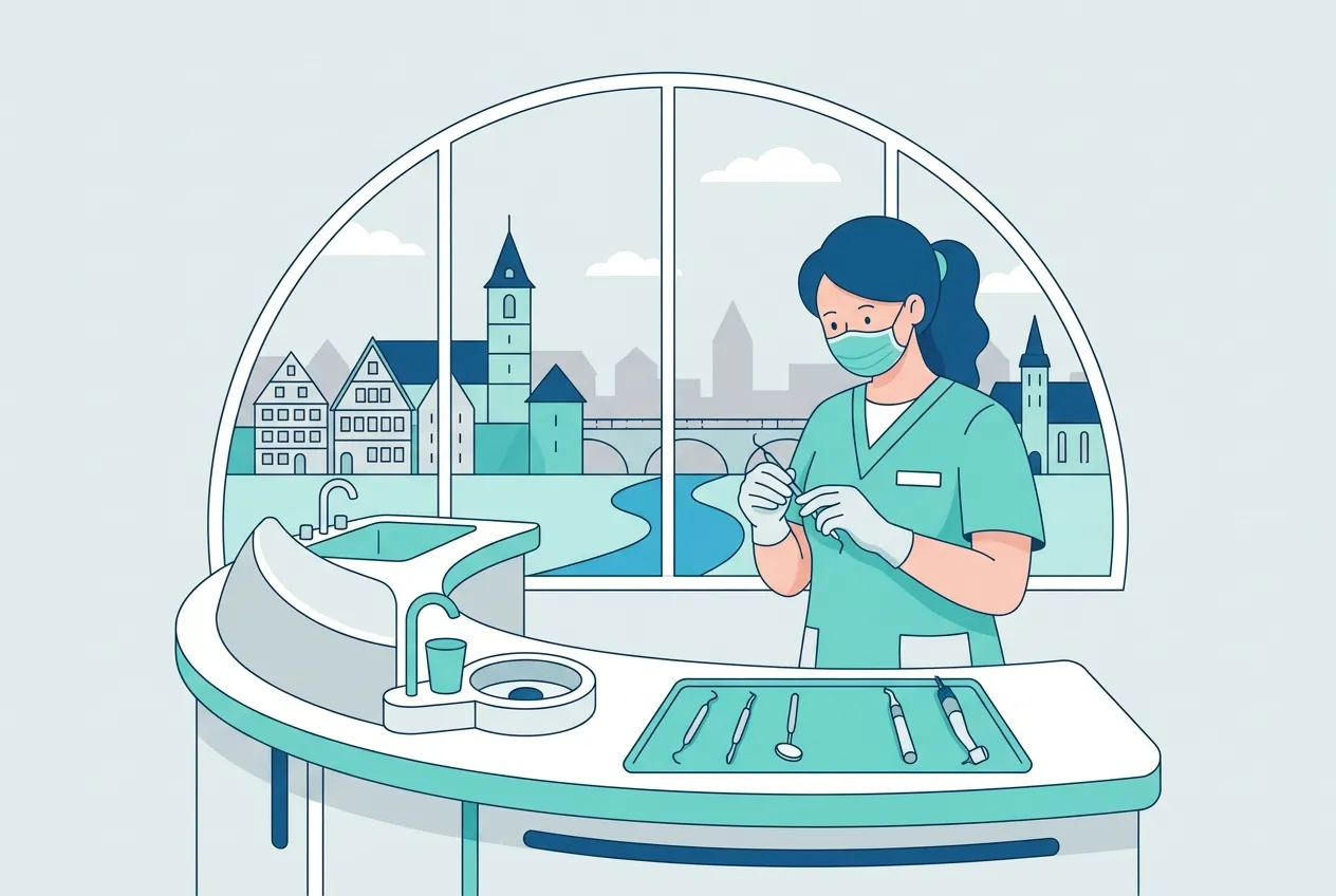 Illustration: Zahnarztpraxis in Freiberg am Neckar – Praxis-Website von NK IT Service