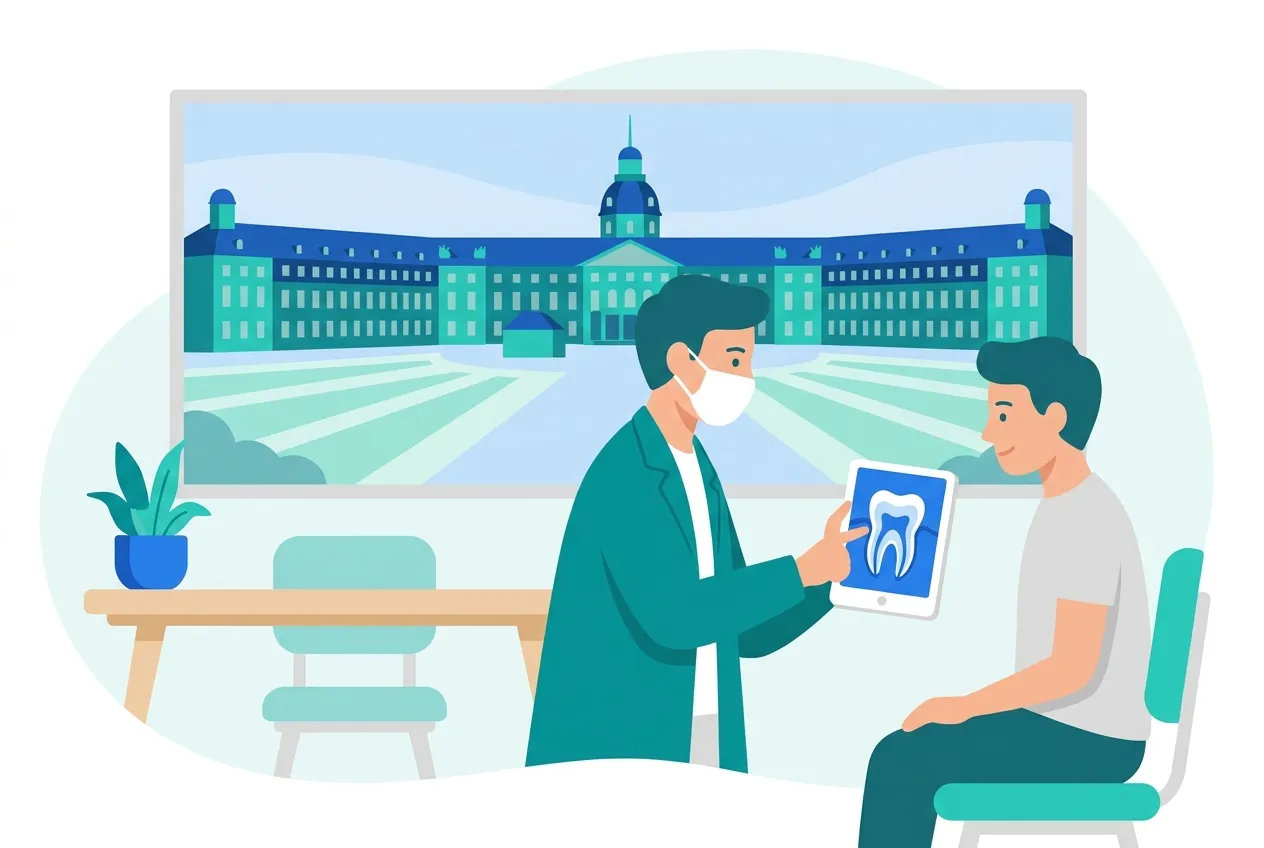 Illustration: Zahnarztpraxis in Karlsruhe – Praxis-Website von NK IT Service