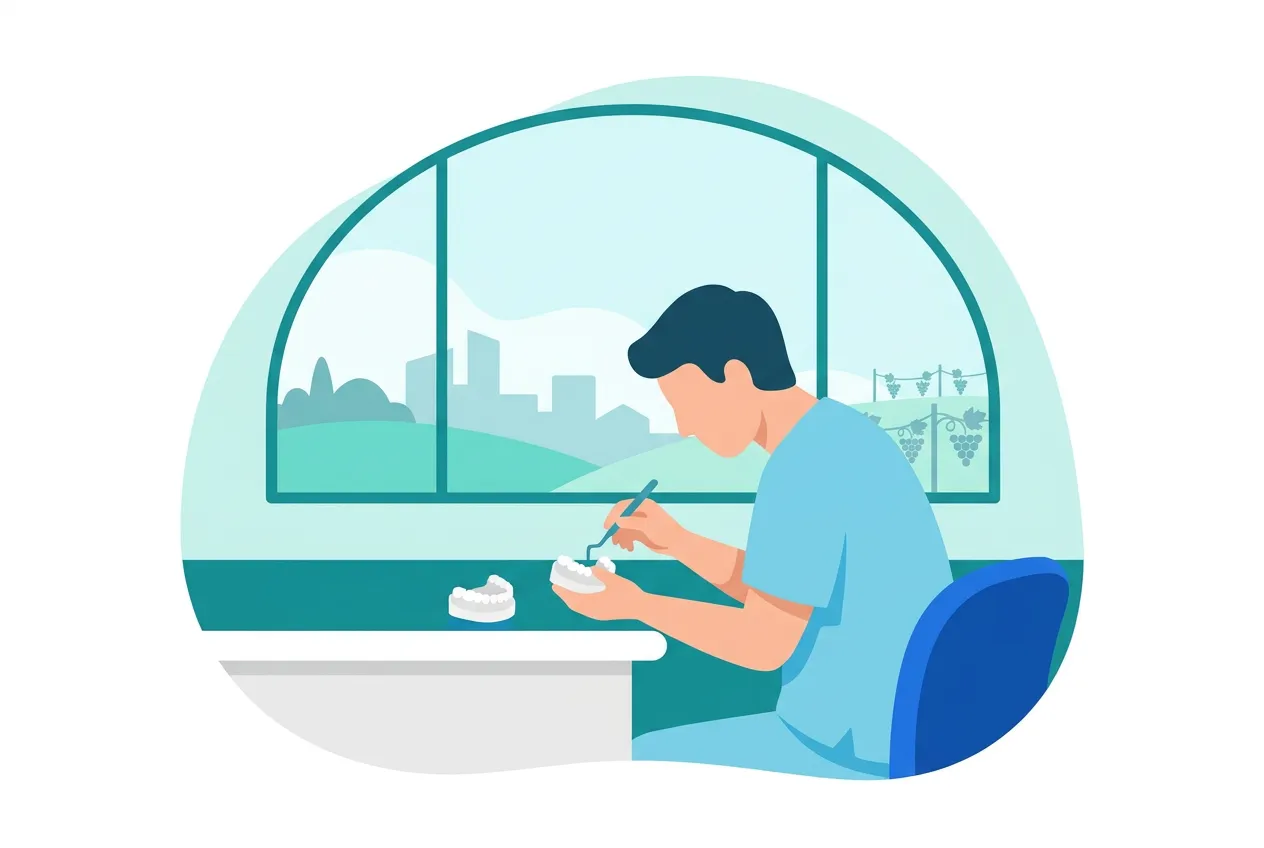 Illustration: Zahnarztpraxis in Kernen im Remstal – Praxis-Website von NK IT Service