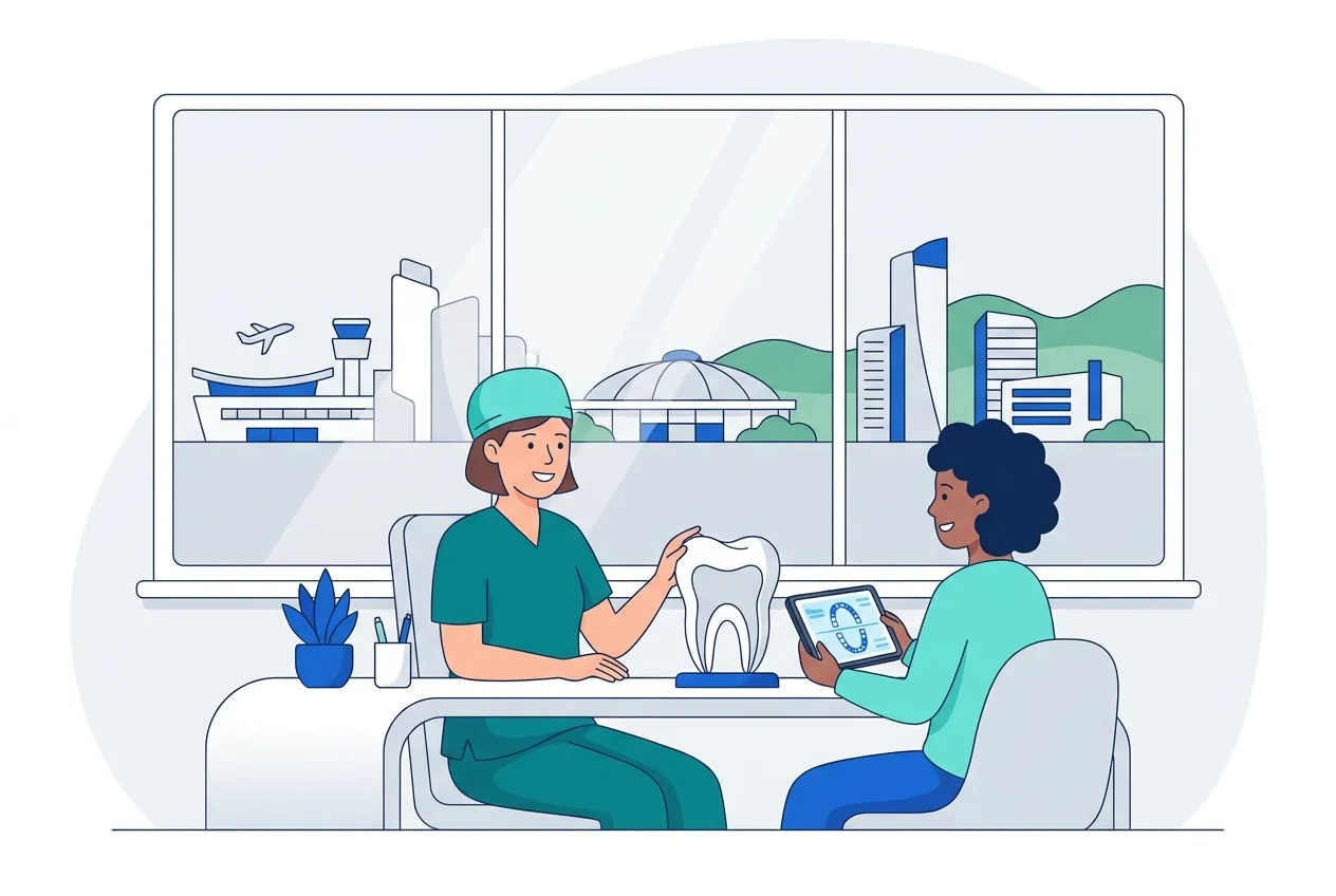 Illustration: Zahnarztpraxis in Leinfelden-Echterdingen – Praxis-Website von NK IT Service