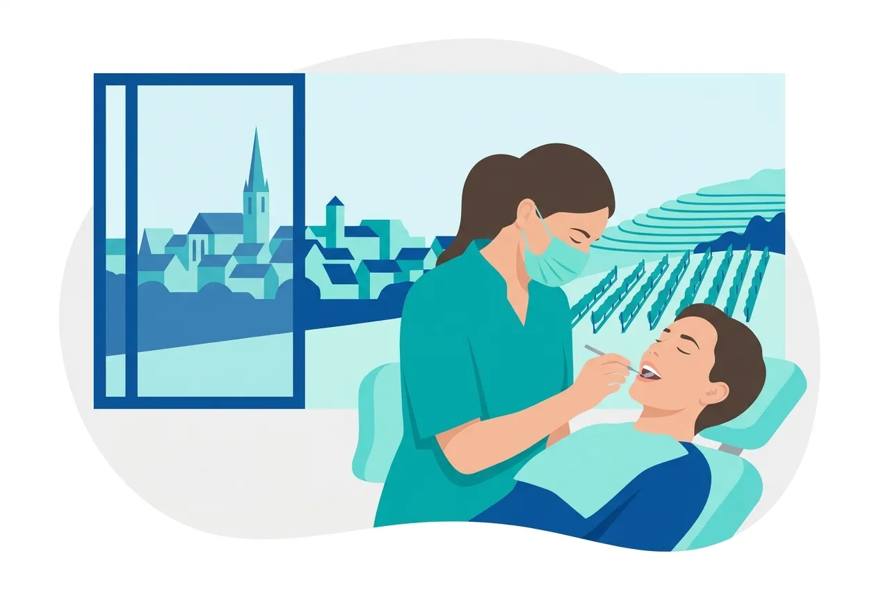 Illustration: Zahnarztpraxis in Müllheim im Markgräflerland – Praxis-Website von NK IT Service