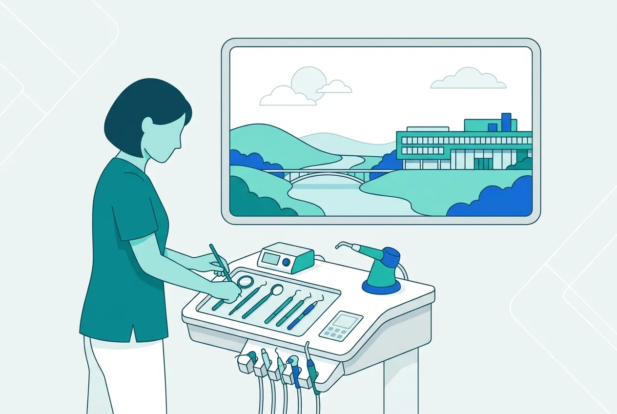 Illustration: Zahnarztpraxis in Pfinztal – Praxis-Website von NK IT Service