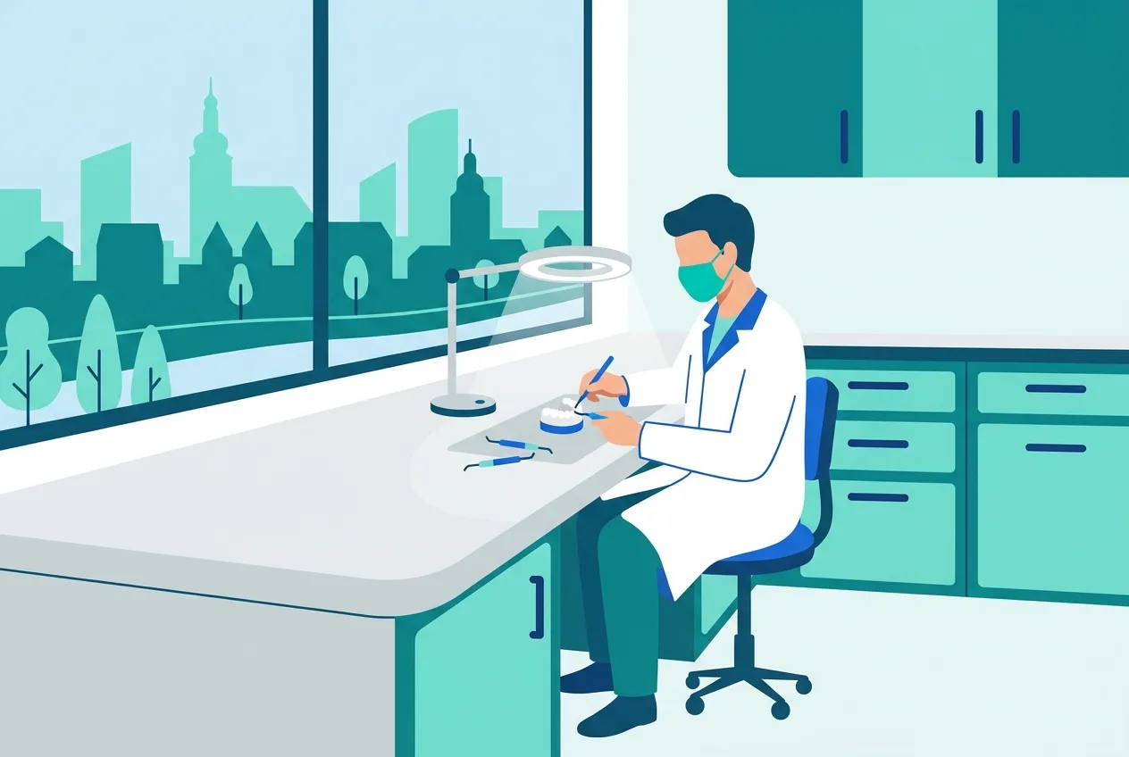 Illustration: Zahnarztpraxis in Waiblingen – Praxis-Website von NK IT Service