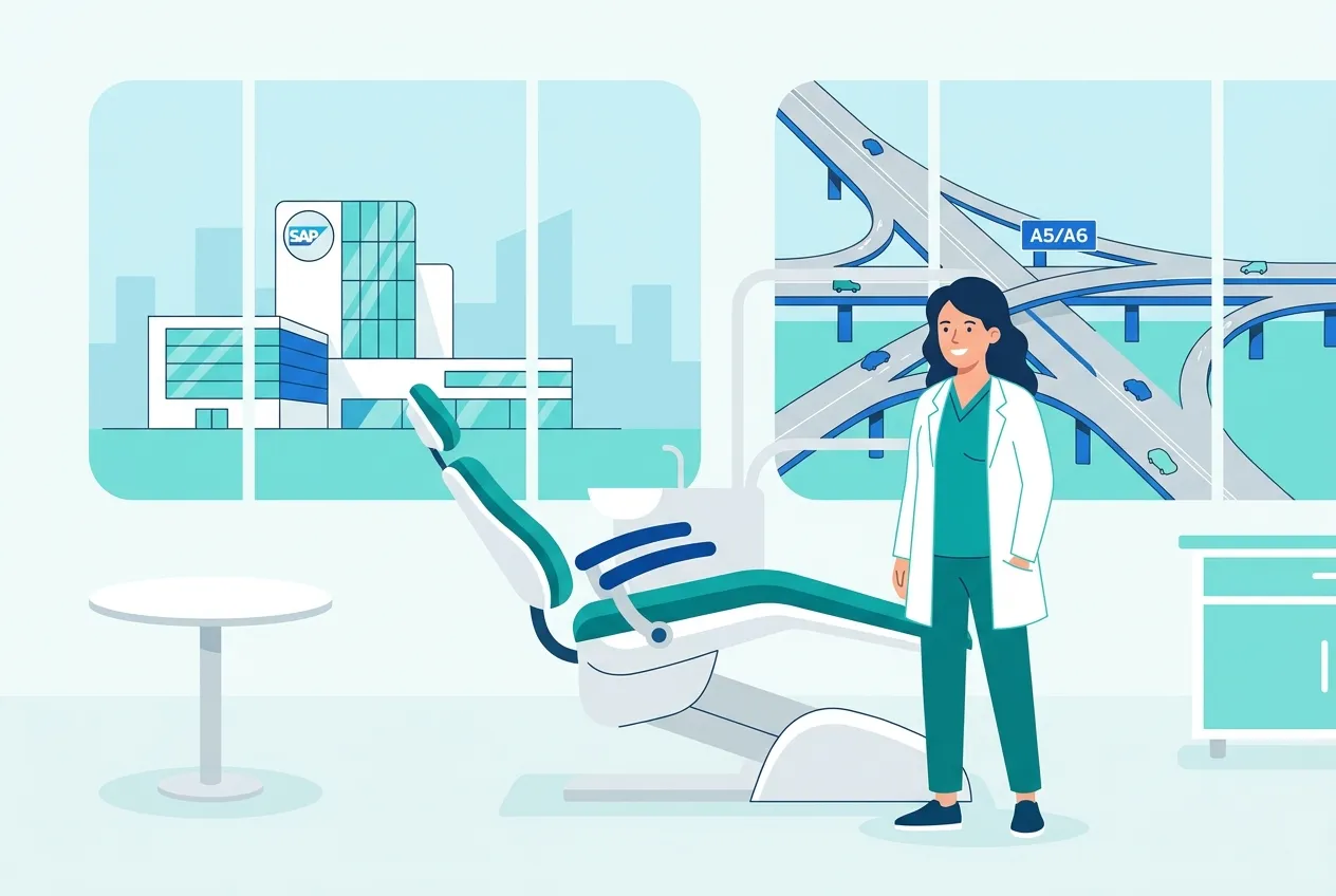 Illustration: Zahnarztpraxis in Walldorf – Praxis-Website von NK IT Service
