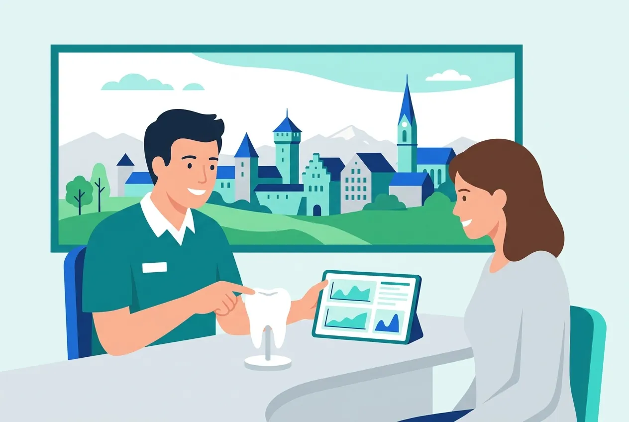 Illustration: Zahnarztpraxis in Wangen im Allgäu – Praxis-Website von NK IT Service