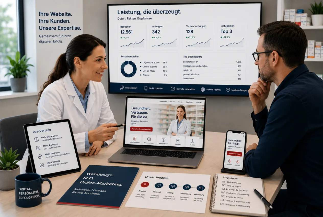 Suche nach einer Notdienst-Apotheke in Heidelberg auf dem Smartphone eines Kunden