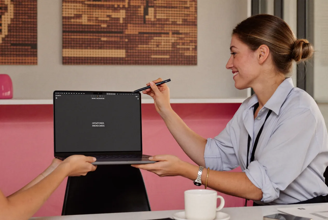Freundlicher Berater von NK IT Service am Arbeitsplatz