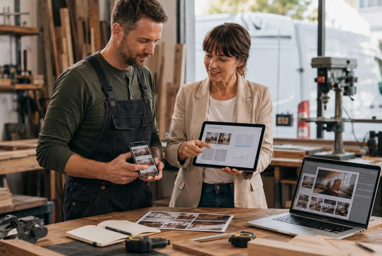 Freundlicher Berater von NK IT Service am Arbeitsplatz