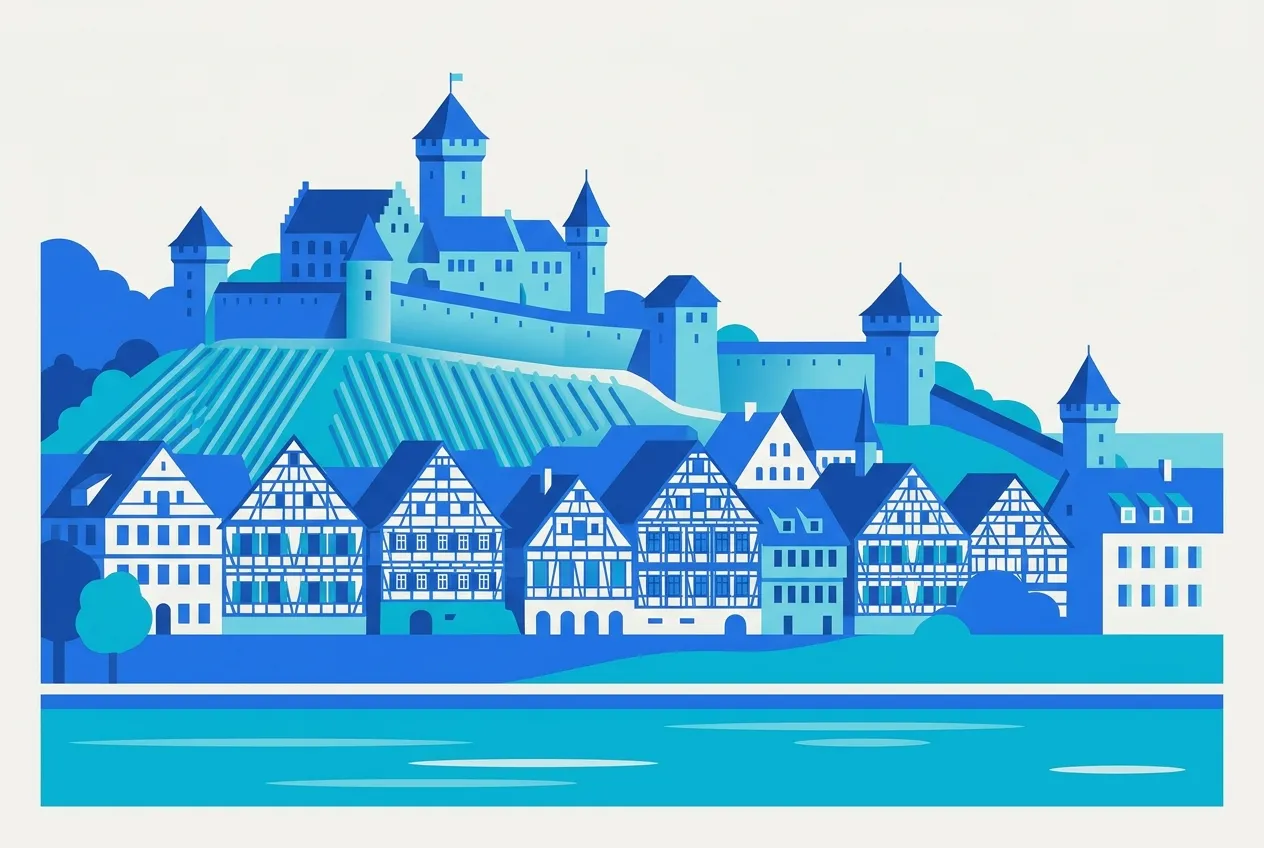 Illustration von Esslingen am Neckar – Webdesign für Esslingen am Neckar von NK IT Service