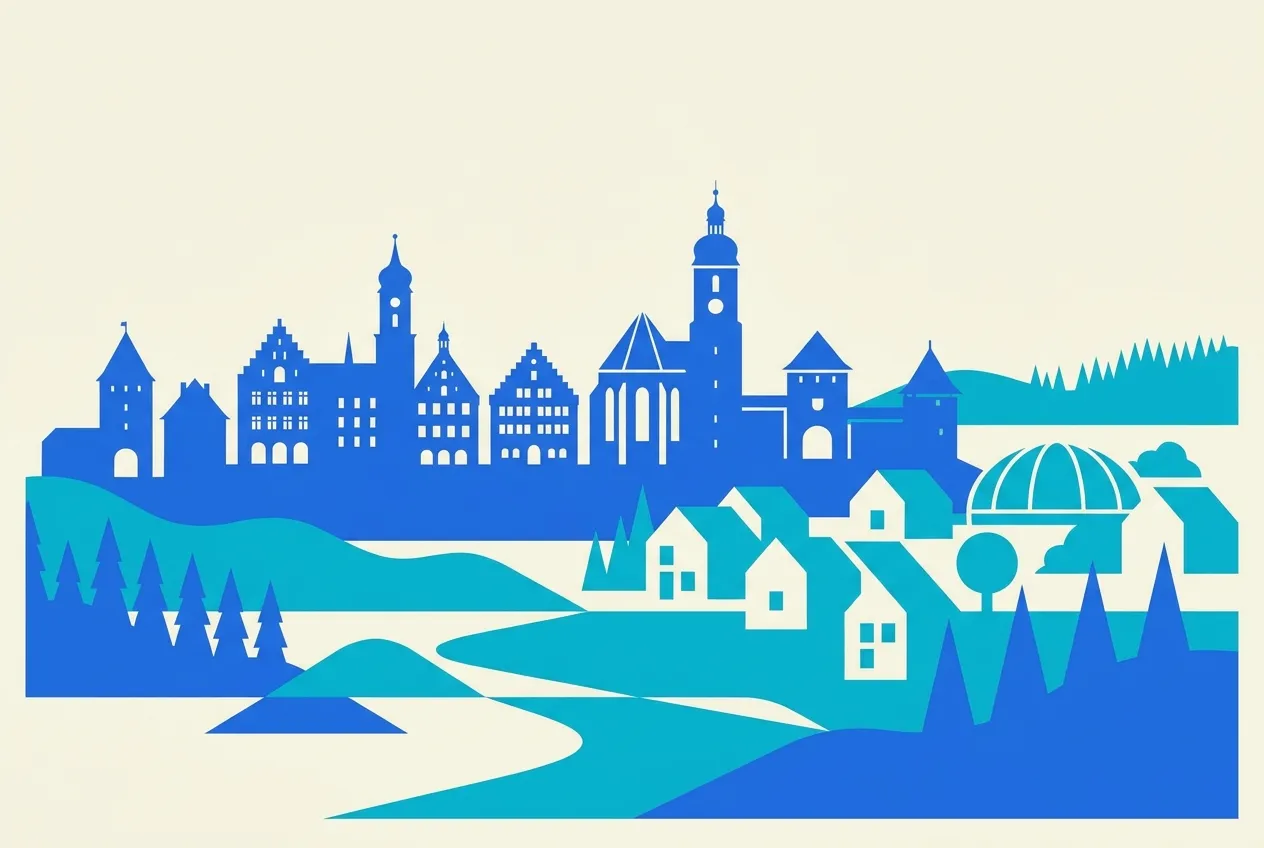 Illustration von Leutkirch im Allgaeu – Webdesign für Leutkirch im Allgaeu von NK IT Service