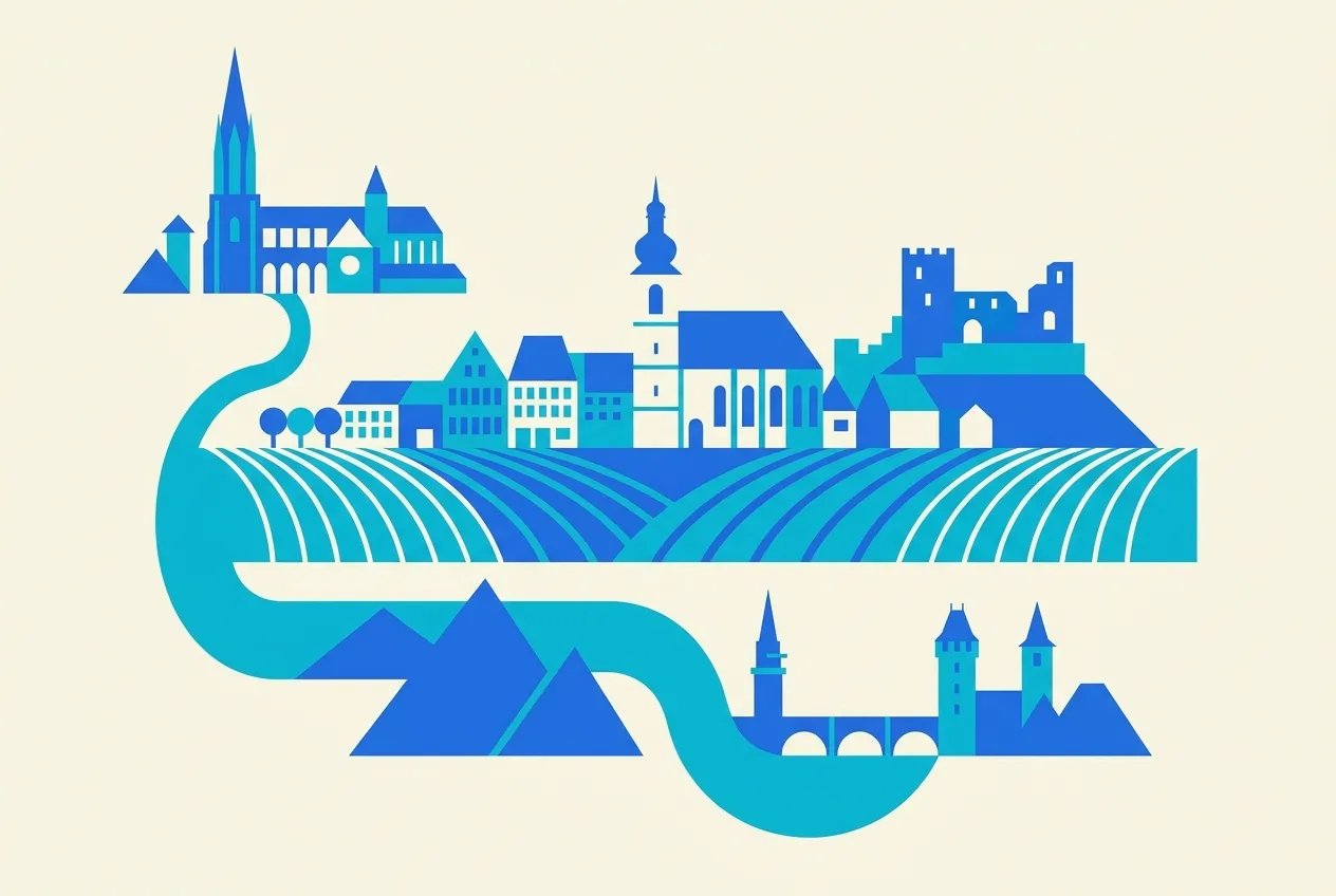 Illustration von Müllheim im Markgräflerland – Webdesign für Müllheim im Markgräflerland von NK IT Service