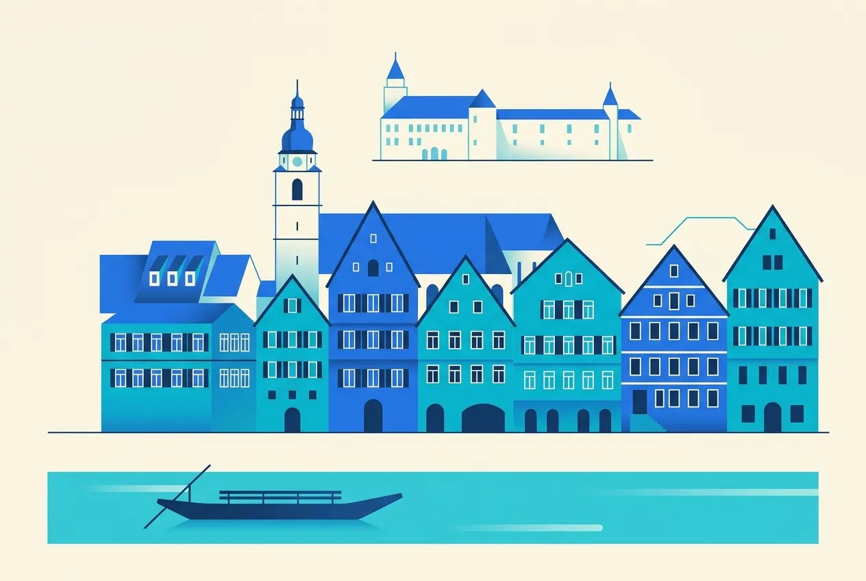 Illustration von Tuebingen – Webdesign für Tuebingen von NK IT Service