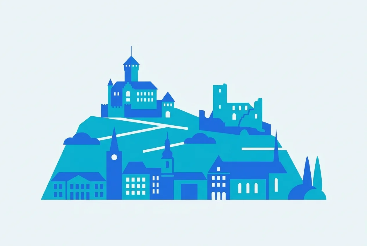 Illustration von Weinheim – Webdesign für Weinheim von NK IT Service
