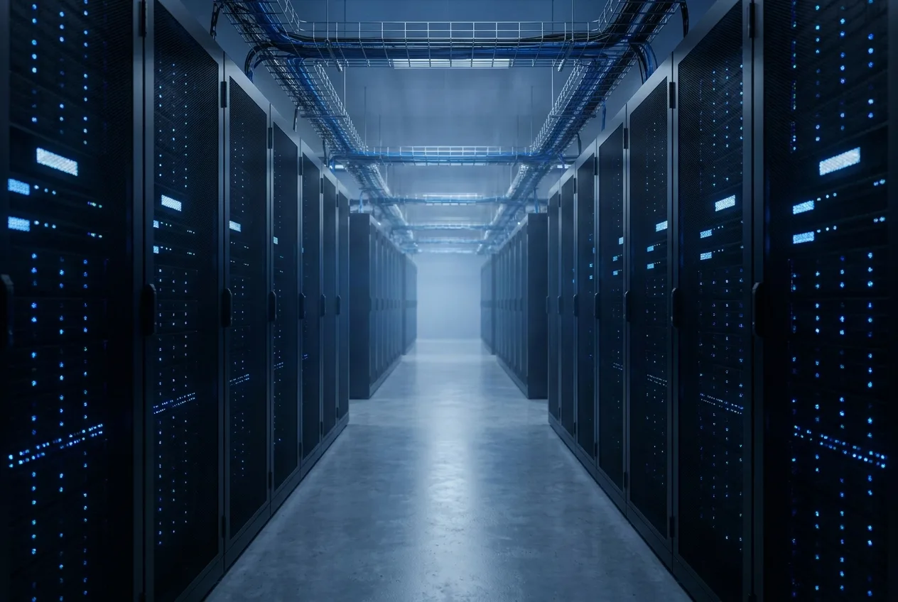 Rechenzentrum in Deutschland – Serverschränke für DSGVO-konformes Webhosting von NK IT Service