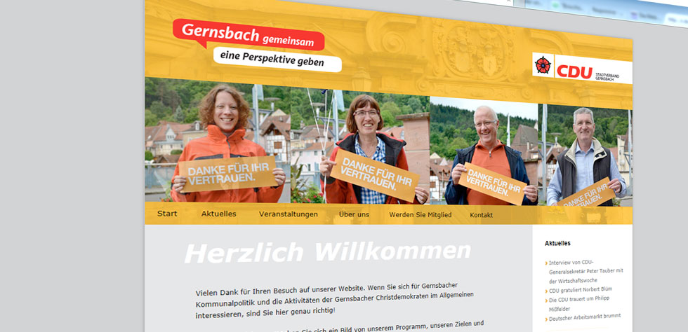 Relaunch Webseite der CDU Gernsbach