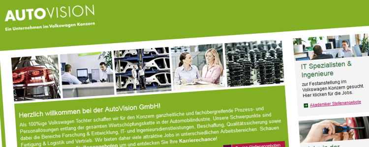 Die Autovision GmbH ist einer der führenden Personaldienstleister national und international aktiv.
Dafür sucht das Unternehmen Mitarbeiter, die und unsere Kunden souverän unterstützen.

Unser Leistungsportfolio ist vielfältig, da wir für zahlreiche Unternehmen in verschiedenen Zukunftsbranchen arbeiten.
Wir bieten Ihnen daher viele attraktive Jobs in unterschiedlichen Arbeitsbereichen

Für die Autovision Niederlassung in Rastatt hat unser Team die Infrastruktur für die IT Systeme neu aufgebaut und…. mehr lesen…..