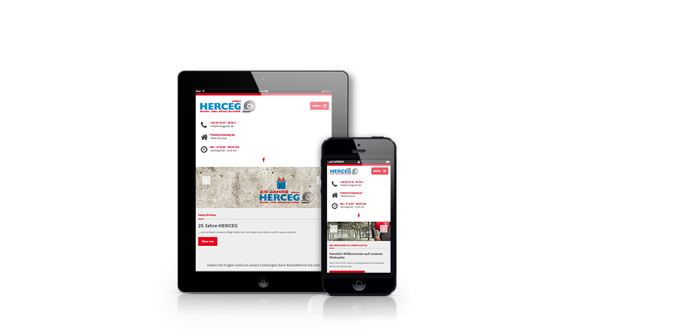 Webseite mit responsive design