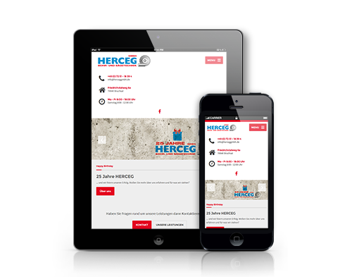 Wir entwickeln für Ihre Webseite ein responsive Design für eine mobilen Geräte wie Tablets und Smartphones in Rastatt