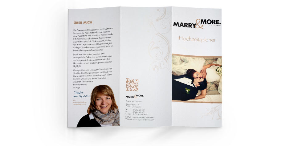 flyer für weddingplaner marry and more