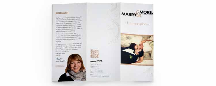 Flyer für Weddingplaner marry and more